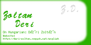 zoltan deri business card